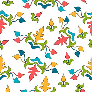 Vektör kusursuz desen. Çiçeksel stil arka plan