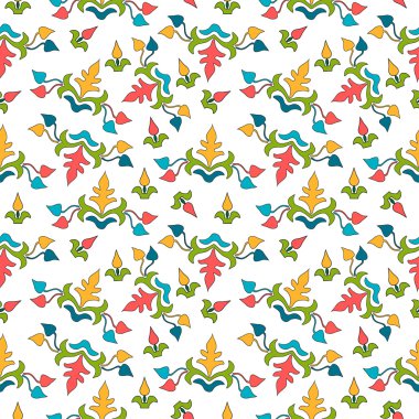 Vektör kusursuz desen. Çiçeksel stil arka plan