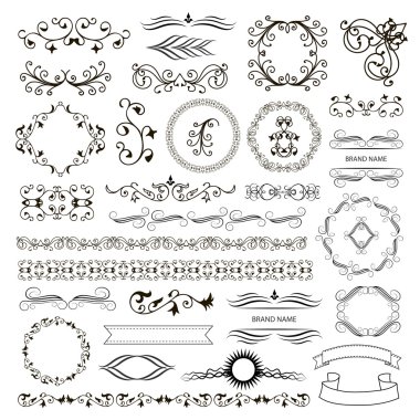 tasarım vektör grafik öğeleri kümesi