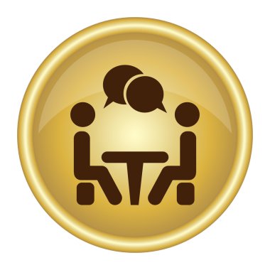 Simge Konferansı. İnsanlar masanın etrafında oturup konuşuyorlar..