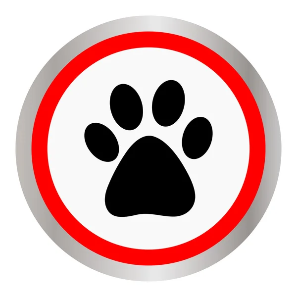 Vector icon footprint of an animal. — Stock Vector