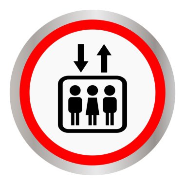 Asansör simgesi. Vektör çizim
