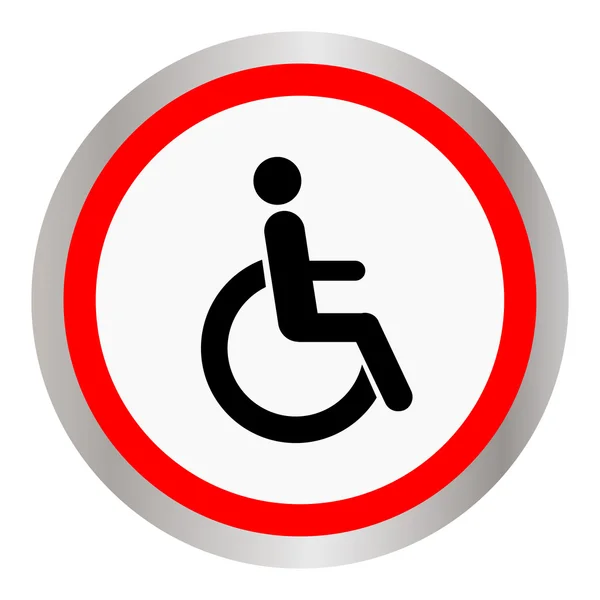 Handicap pictogram teken, geïsoleerd op wit, vector — Stockvector