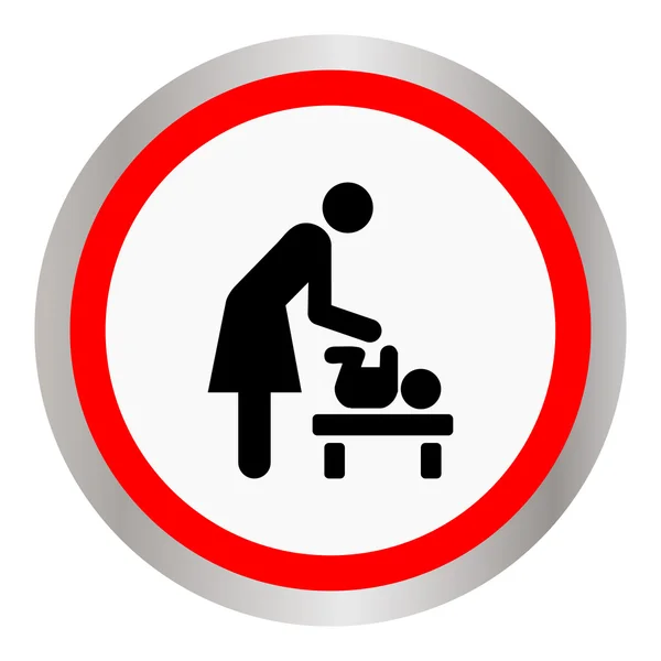 O sinal do quarto da mãe. Mãe swaddle ícone do bebê no fundo branco . — Vetor de Stock