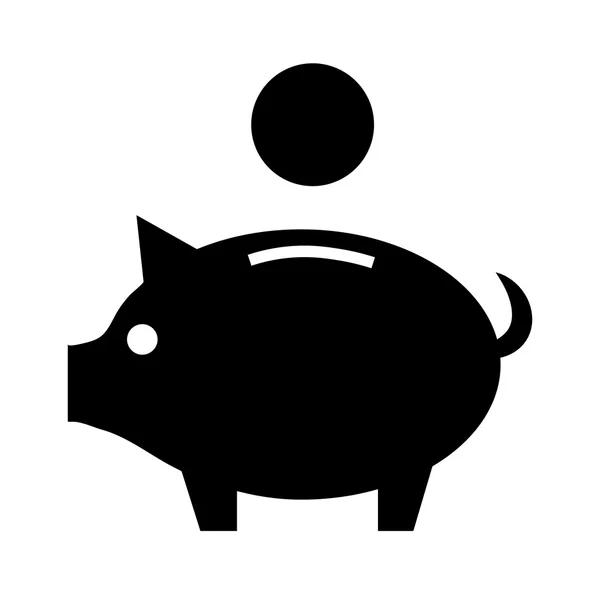 Wektor pieniądze piggy bank ikona — Wektor stockowy