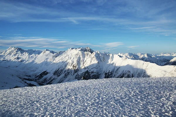 Panorama della stazione sciistica austriaca di Ischgl. — Foto Stock