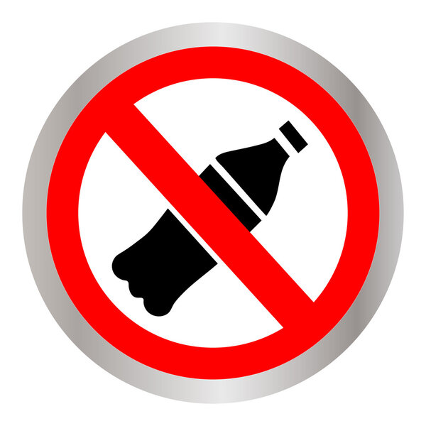 Not to throw plastic bottles sign