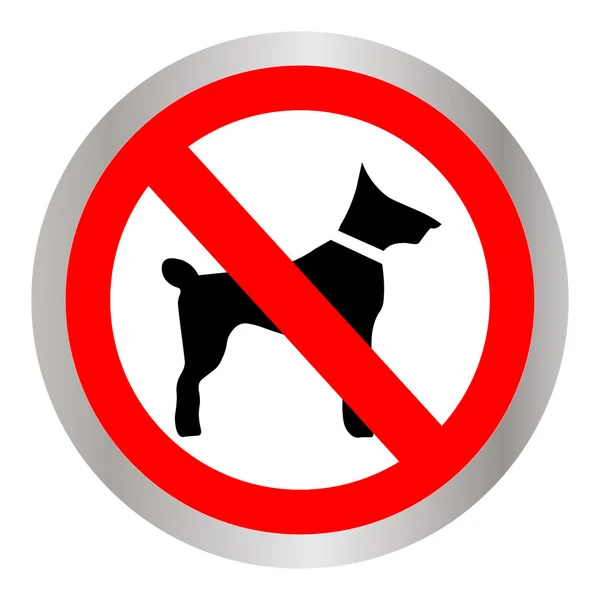 No dogs sign isolated on white background — Stock Vector