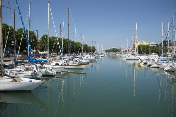 Jachty w Marina Bay w Rimini, Włochy — Zdjęcie stockowe