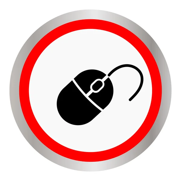 Computermaus-Symbol, Vektorillustration. Flacher Designstil — Stockvektor