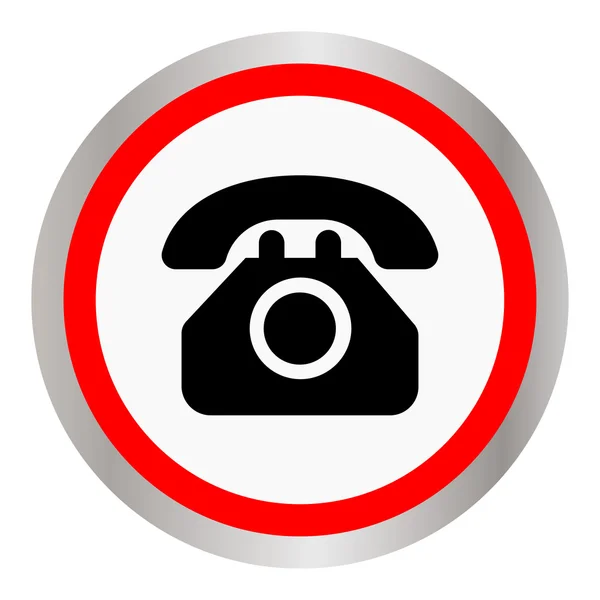 Ícone do telefone vetorial silhueta preta em um fundo branco . — Vetor de Stock
