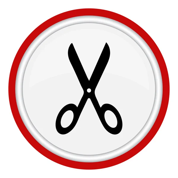 Scissors símbolo isolado no fundo branco — Vetor de Stock
