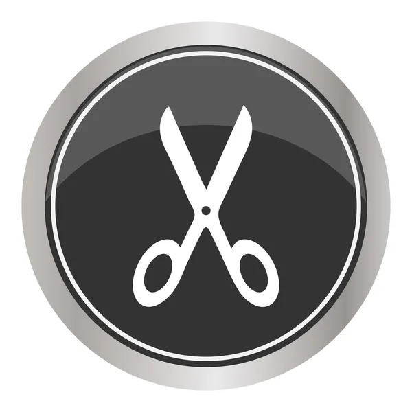 Scissors symbol on a black background. Vector illustration. — Stock Vector