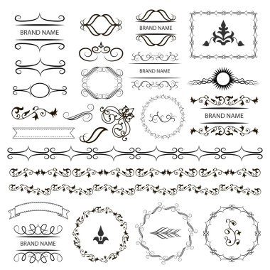 tasarım vektör grafik öğeleri kümesi