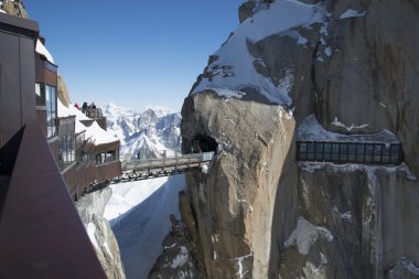 Tepe Aiguille du Midi, Chamonix, Fransa. Yüksekliği: 3842 metre