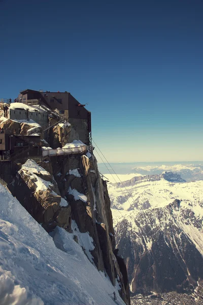 Pico Aiguille du Midi, CHAMONIX, França. Altitude: 3842 metros — Fotografia de Stock