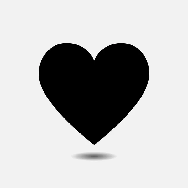 Heart Icon Vector. Round icon flat design. — Stock Vector