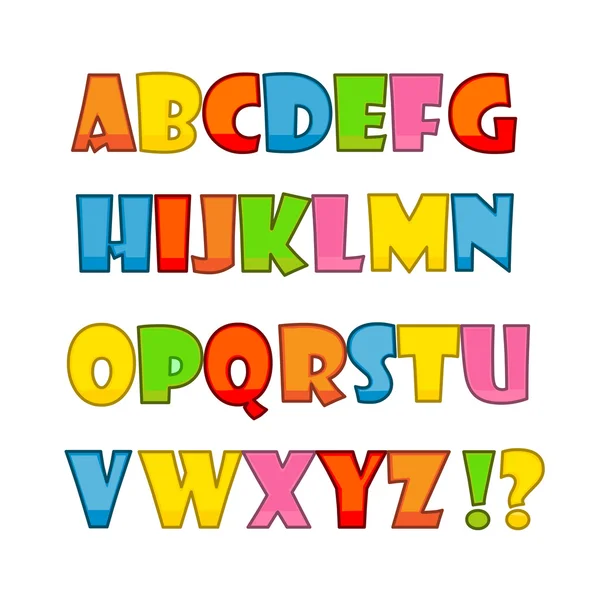 Alphabet anglais coloré . — Image vectorielle