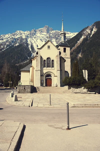 Igreja de St. Michel em Chamonix, França — Fotografia de Stock