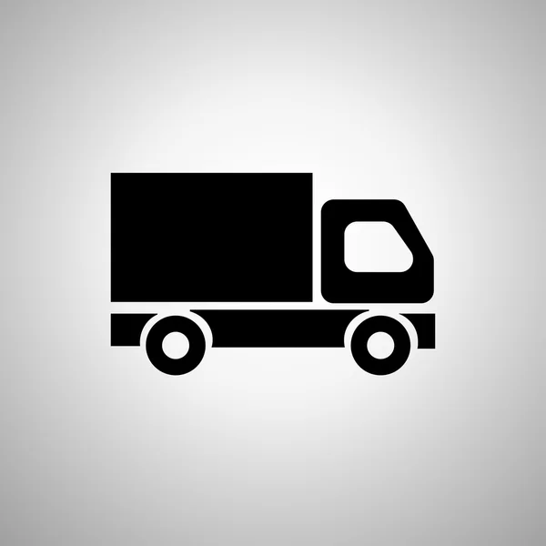 Levering Truck pictogram op een lichte achtergrond. Vectorillustratie — Stockvector