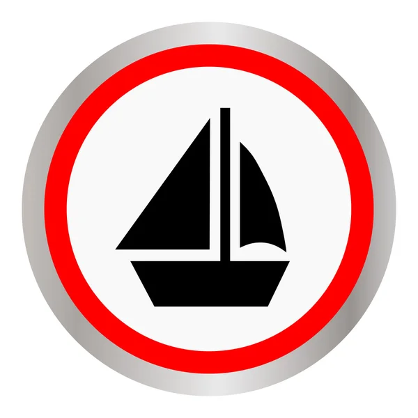 Ronde boot pictogram op een witte achtergrond slank ontwerp online — Stockvector