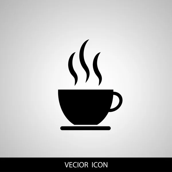 Icono de café vector simple aislado sobre fondo blanco — Vector de stock