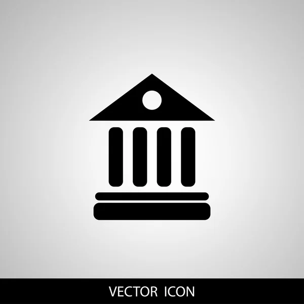 Icono de la universidad sobre fondo gris — Vector de stock