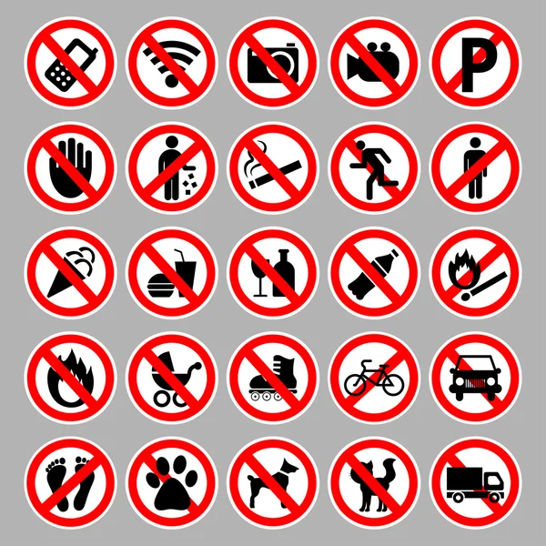 yasak işareti, vektör simgeler kümesi