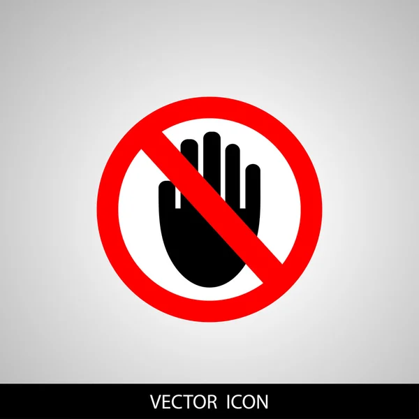 Ninguna señal de mano de entrada — Vector de stock
