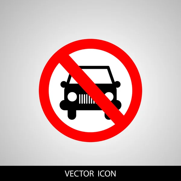 Ningún coche o señal de transporte, ilustración del vector — Vector de stock