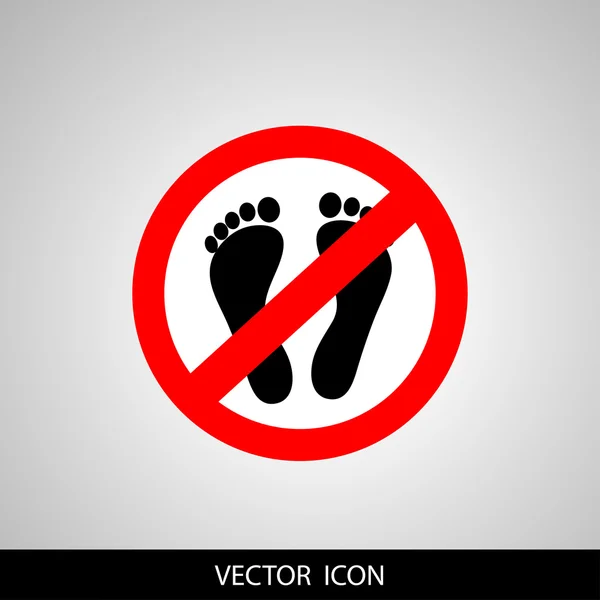 Not Walk icon great for any use. — Stock Vector