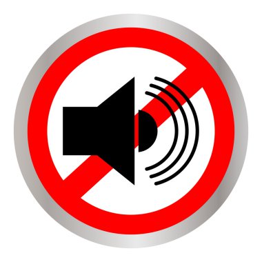 Ses yok simgesi. Sembol ses kapalı. Düz vektör çizim