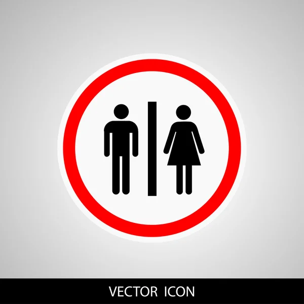 Señal de baño hombre y señora — Vector de stock