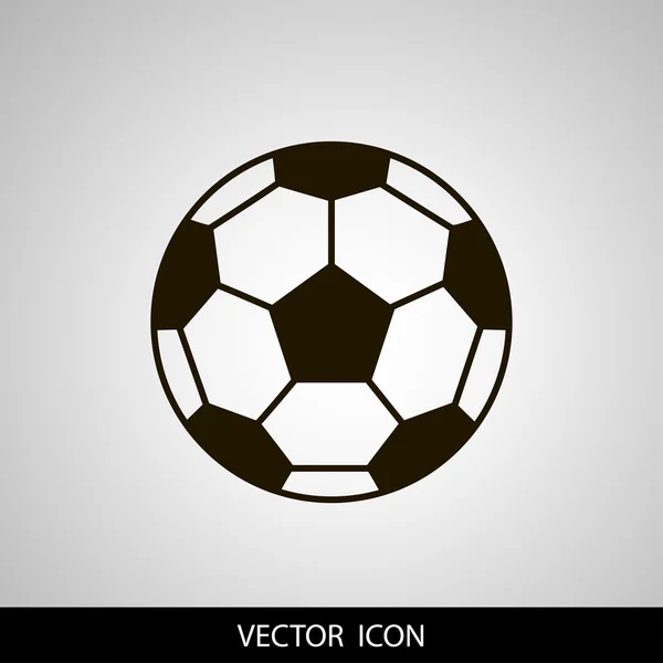 Icono o signo de pelota de fútbol, ilustración vectorial — Vector de stock