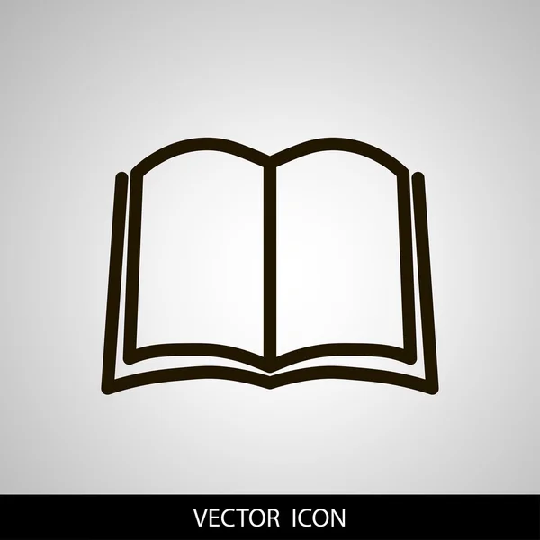 Kitap simge vektör, katı illüstrasyon, üzerinde beyaz izole piktogram — Stok Vektör