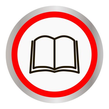 Kitap simge vektör, katı illüstrasyon, üzerinde beyaz izole piktogram