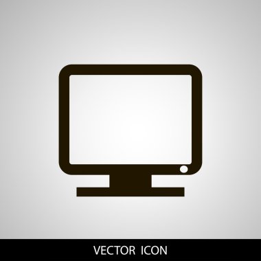 Bilgisayar kutsal kişilerin resmi. PC simge. Düz vektör çizim