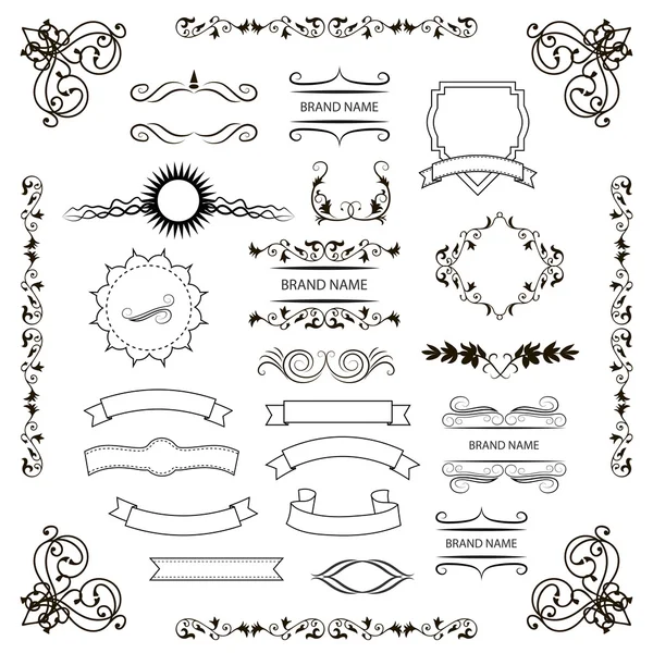 Set of vector graphic elements for design — Stock Vector
