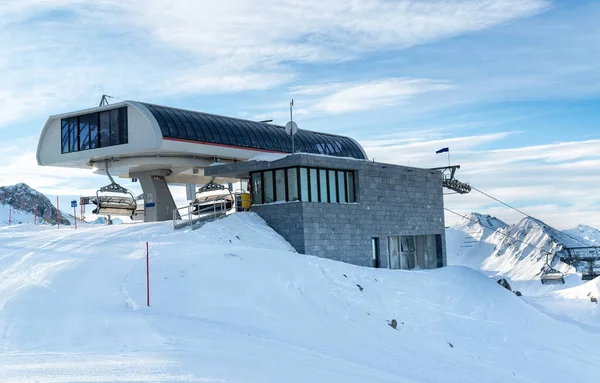 Ski Lift Station Ski Resort Ischgl Austria — Stock Photo, Image