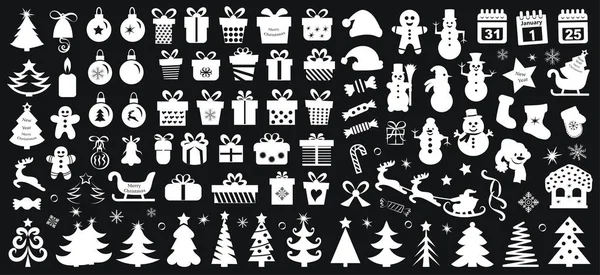 クリスマスのアイコンのセット ベクターイラスト — ストックベクタ