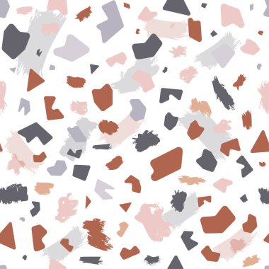 Design Interior Decor. Vector terrazzo texture. Modern surface abstract seamless pattern.	