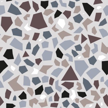 Design Interior Decor. Vector terrazzo texture. Modern surface abstract seamless pattern.	