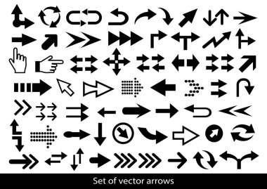 Ok simgesi. Mega vektör ok kümesi