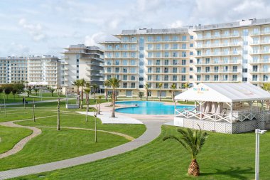 Adler, Rusya - 27 Mart 2019 Hotel Sochi Parkı. Adler, Krasnodar bölgesi, Rusya