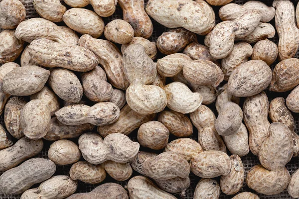 Organic Peanuts Shell Heap Peanut Closeup — Stock Photo, Image