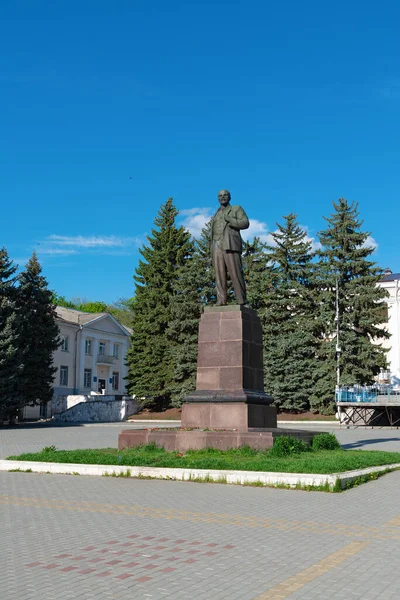 Place Lénine Dans Ville Lermontov Russie Mai 2021 — Photo