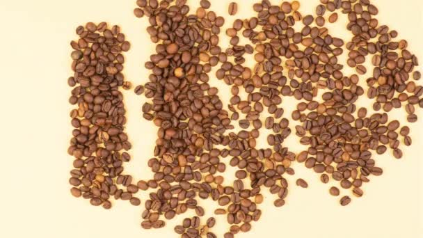 咖啡豆停止运动 — 图库视频影像