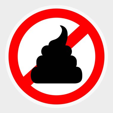 Boktan vektör yok. Boktan işaretlere izin yok. Kırmızı çember şarkı söylüyor