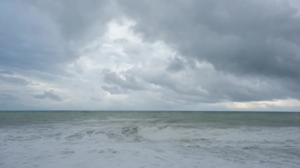 Das Schwarze Meer Stürmt Hochwertiges Filmmaterial — Stockvideo