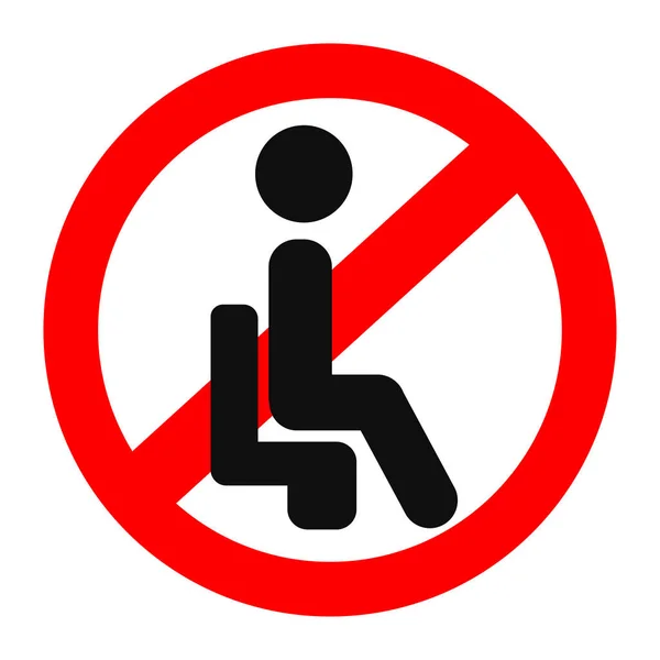 Non Sedersi Qui Segnaletica Ristoranti Luoghi Pubblici Fine Incoraggiare Persone — Vettoriale Stock